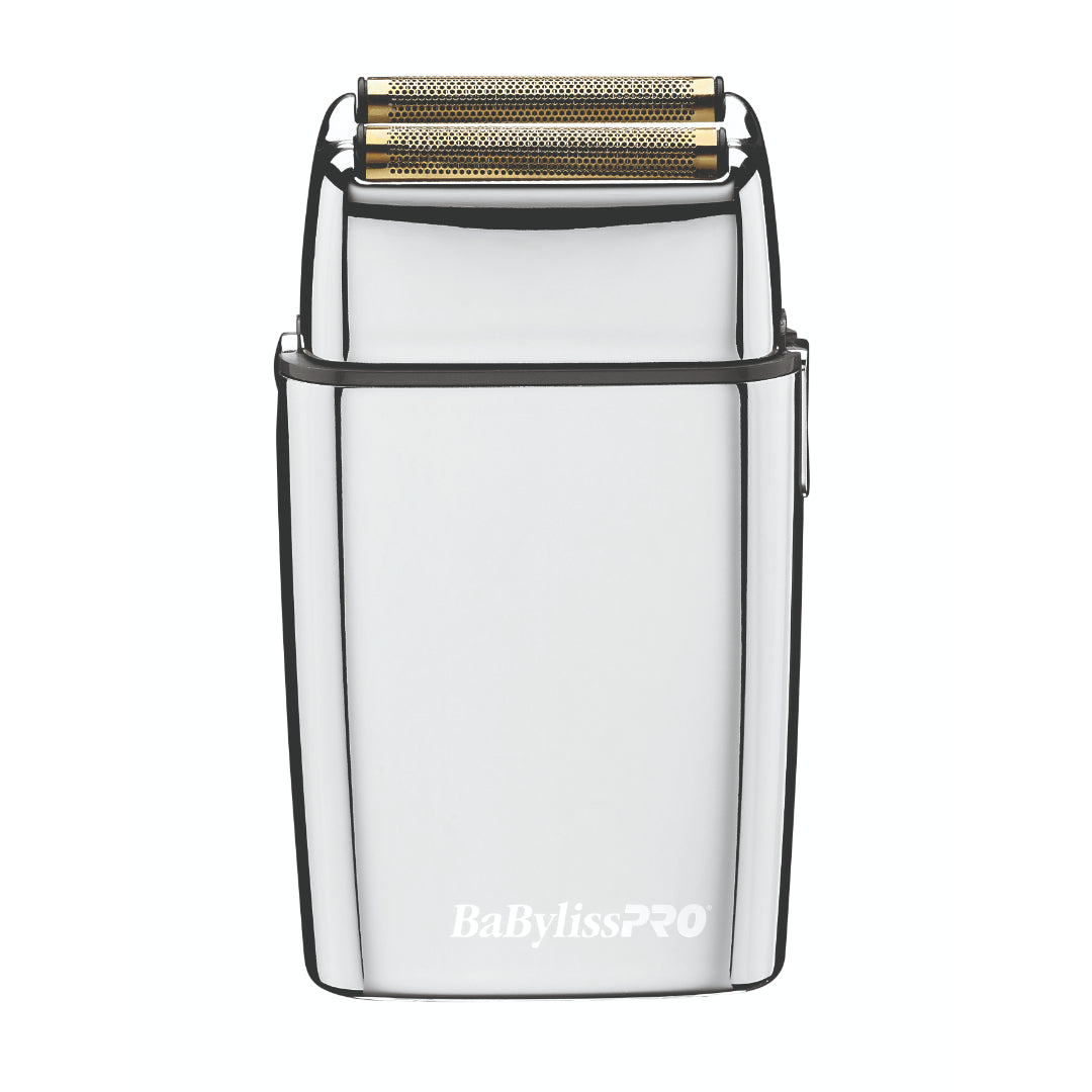 BaBylissPRO® - Máquina de afeitar de doble hoja metálica sin cable SILVERFX 2-BAR-X-FXFS2