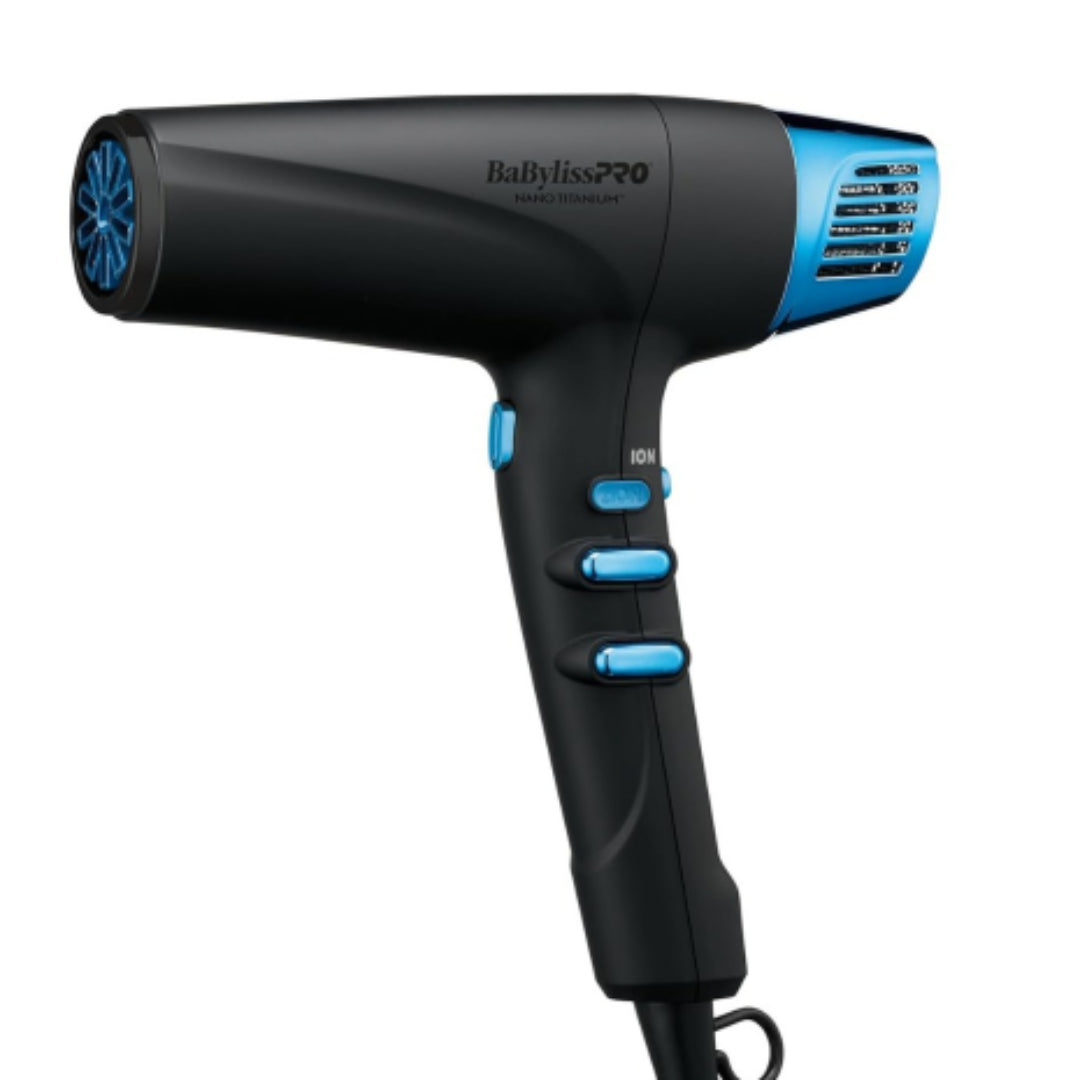 BaBylissPRO™ - Nano Titanium - Secador profesional con tecnología iónica doble de 1700 watts 2-BAB-BNTMB9100UX
