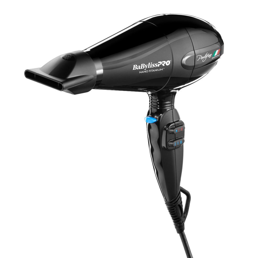 BaBylissPRO™ - Nano Titanium - Secador Portofino profesional 2000 de watts de color negra 2-BAB-BNT6610N