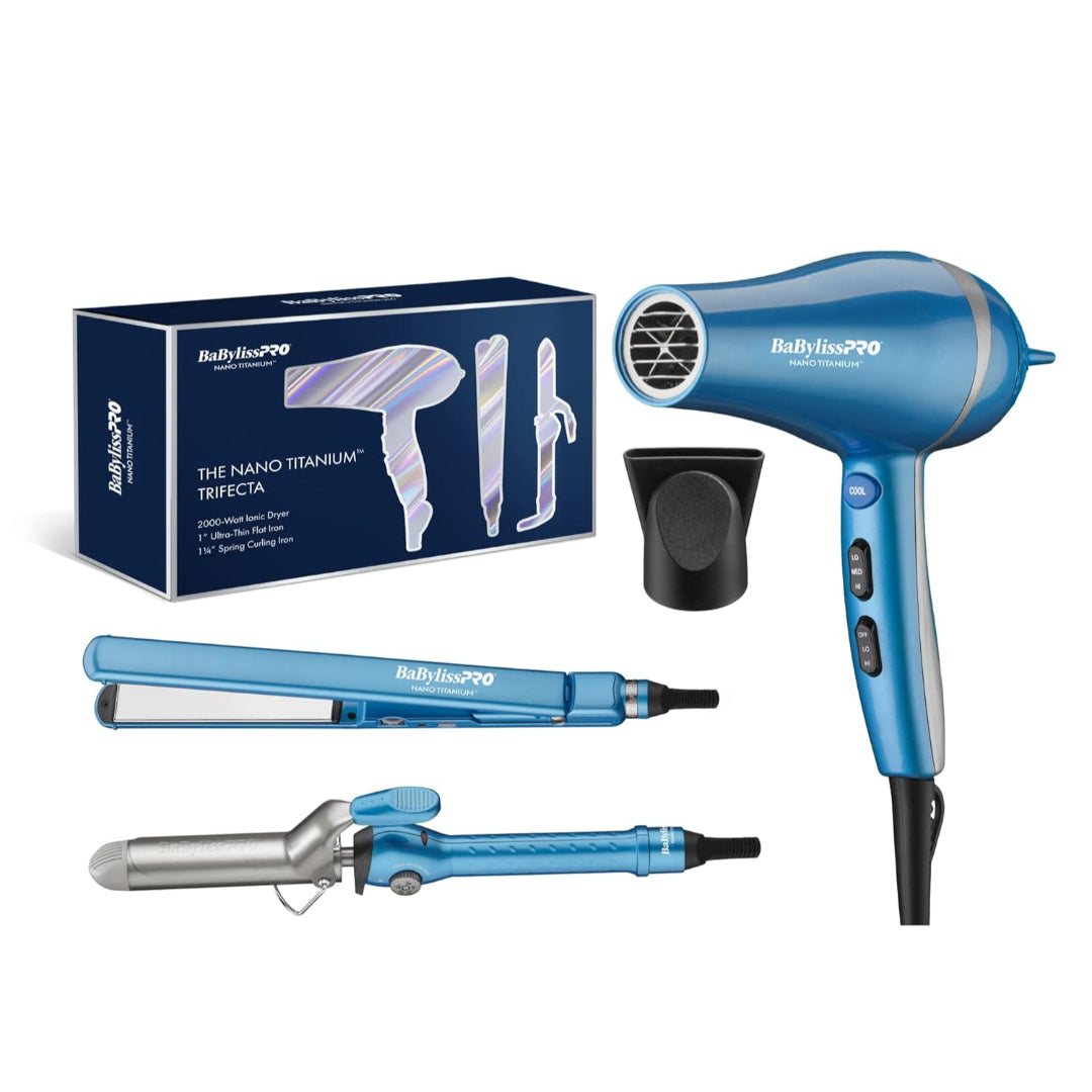 BaBylissPRO™ Nano Titanium Combo de rizador de ¼