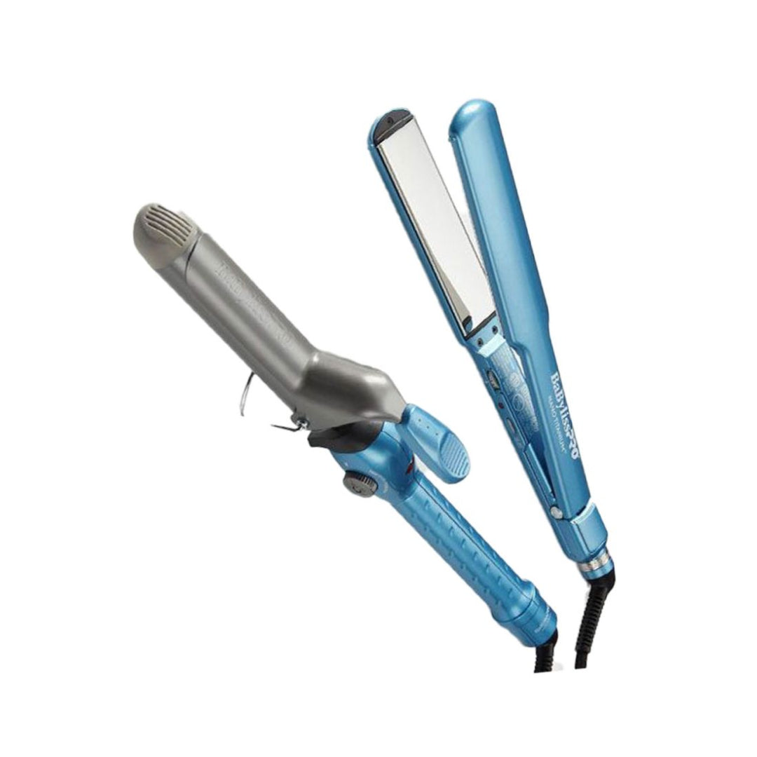 BaBylissPRO™ Nano Titanium Combo de plancha alisadora ultradelgada d