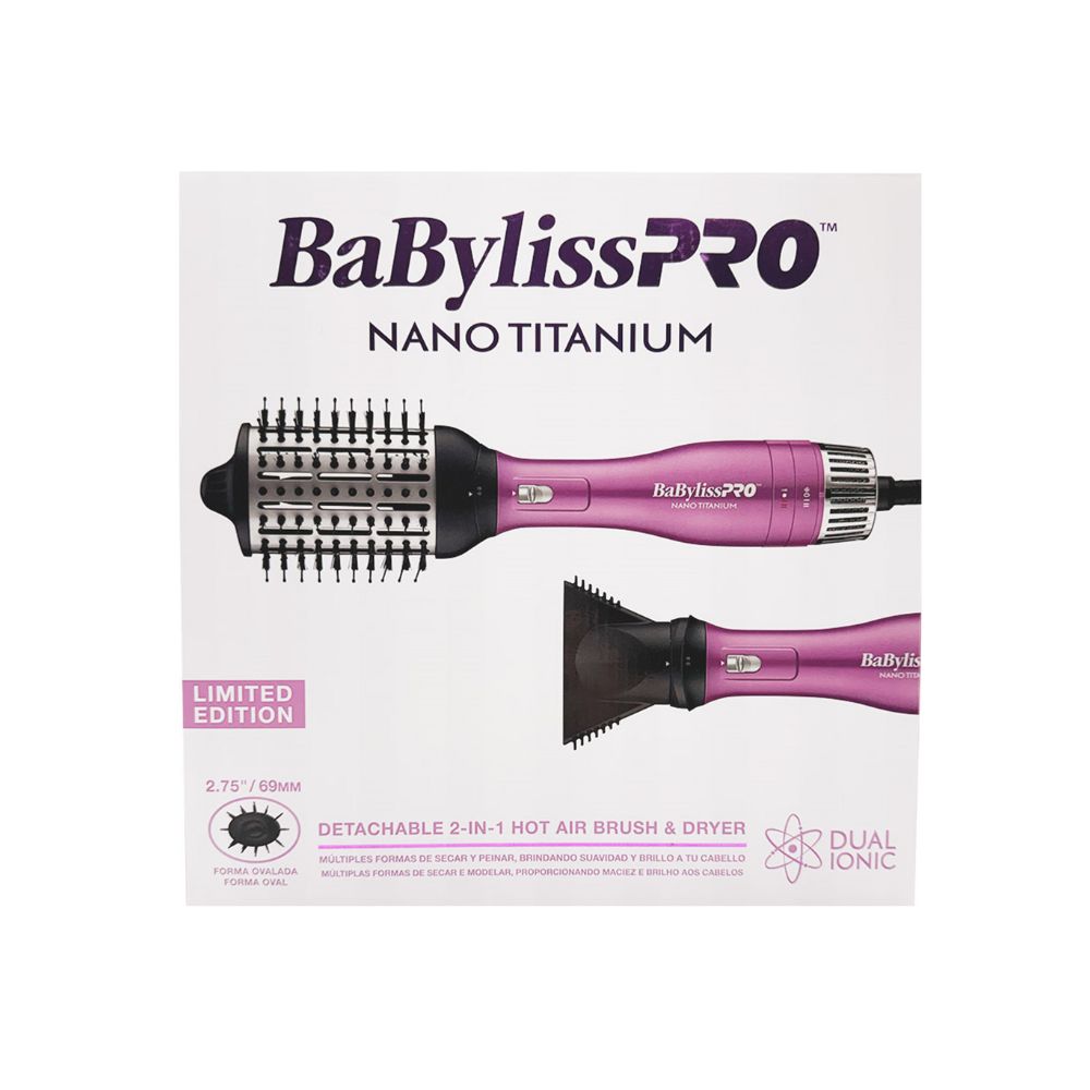 BaBylissPRO™ - Nano Titanium - Cepillos de aire caliente 2 en 1 2-BAB-BNTDHBCR275UX