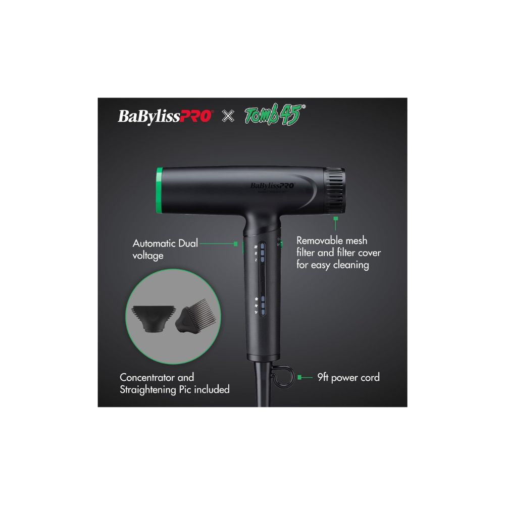 BaBylissPRO™ Secador iónico de alta velocidad ultraliviano Nano Titanium 2-BAB-BNTC9200T45