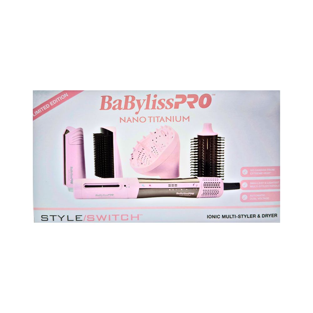 BaBylissPRO™ - Nano Titanium - Style/Switch Ionic Multi-Styler & Dryer - Pink