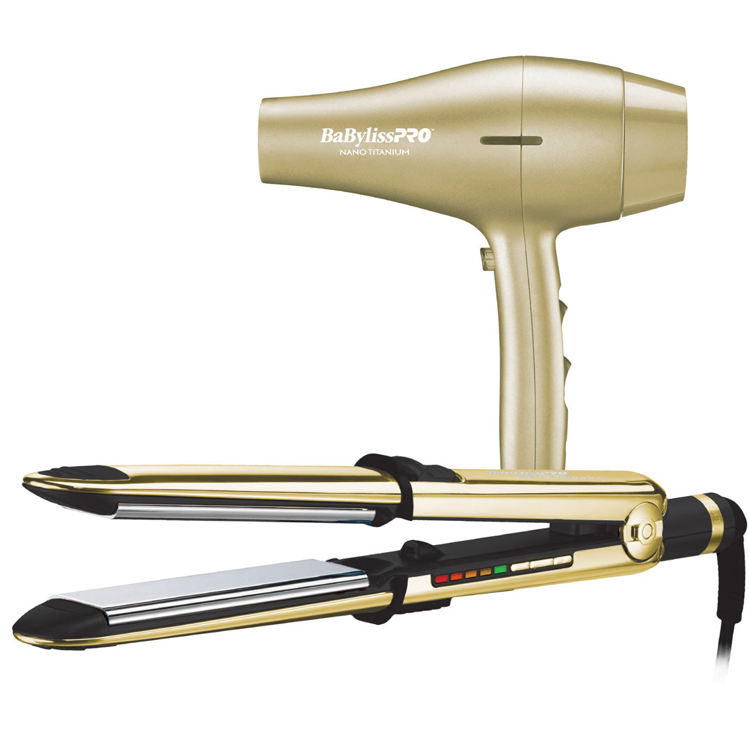 BaBylissPRO™ Nano Titanium Combo de plancha de ¼