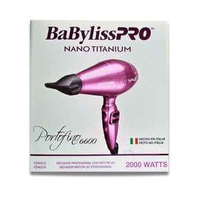 BaBylissPRO™ - Nano Titanium - Secador Portofino profesional 2000 de watts (Rosa)