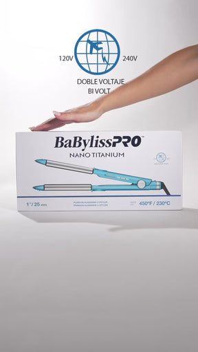 BaBylissPRO™ - Nano Titanium - Plancha iónica U-STYLER de 1" 2-BAB-BNT4061TUX